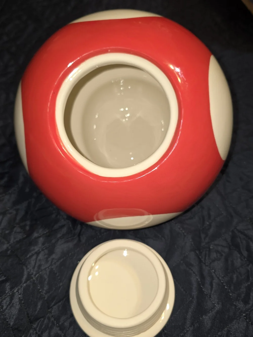 Ceramic Super Mario Mushroom Cookie Jar